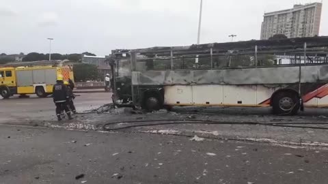 Bus goes up in flames in Durban