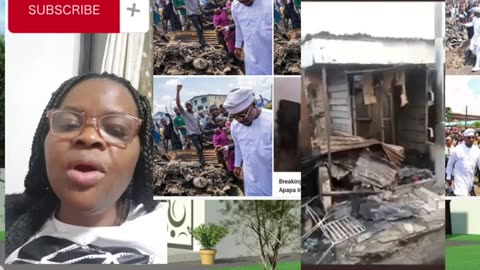 fire guts Akere Spare parts market in lagos as LP Rhodes viv0ur visited the scene in tears