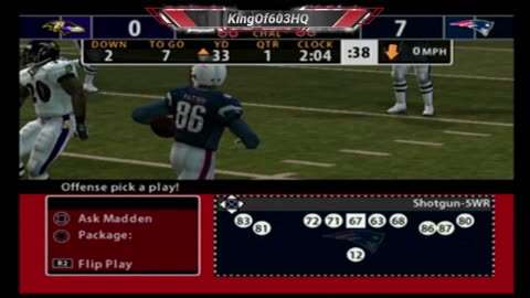 Madden NFL 2005 Franchise Year 1 Week 12 Ravens At Patriots