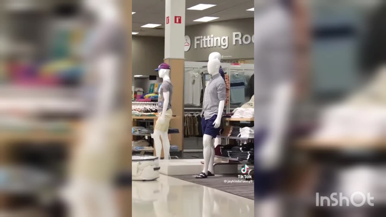 Funny prank with a lady dummy