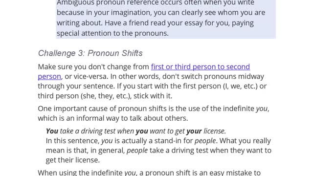 Challenges in Pronoun Agreement