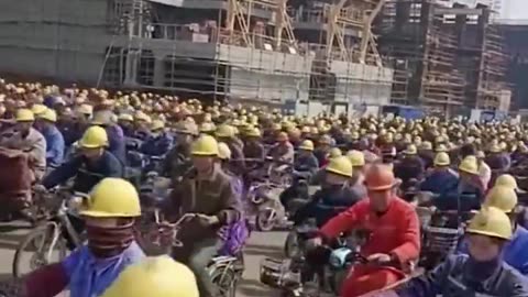 Construction Shift Change in China