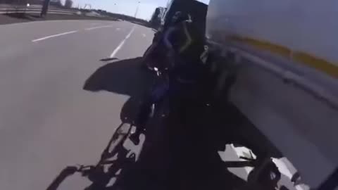 Bicycle Pricks Riding On Highway