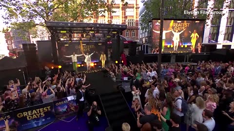 Take That turn film premiere into a performance