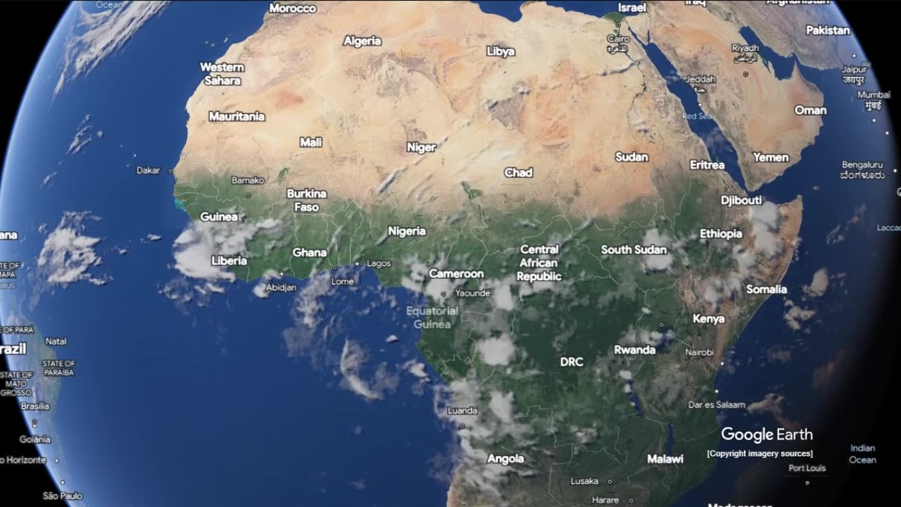 "Cameroon 🌍 Unveiled: Google Earth Zoom Across 47,245km! #ExploreCameroon"