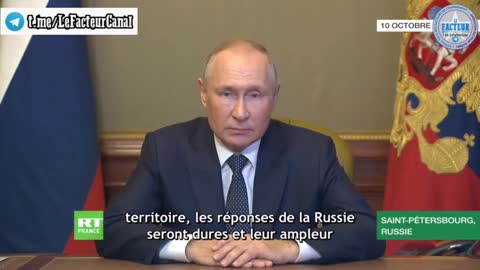 «Les réponses seront dures» Poutine s’exprime devant le Cons