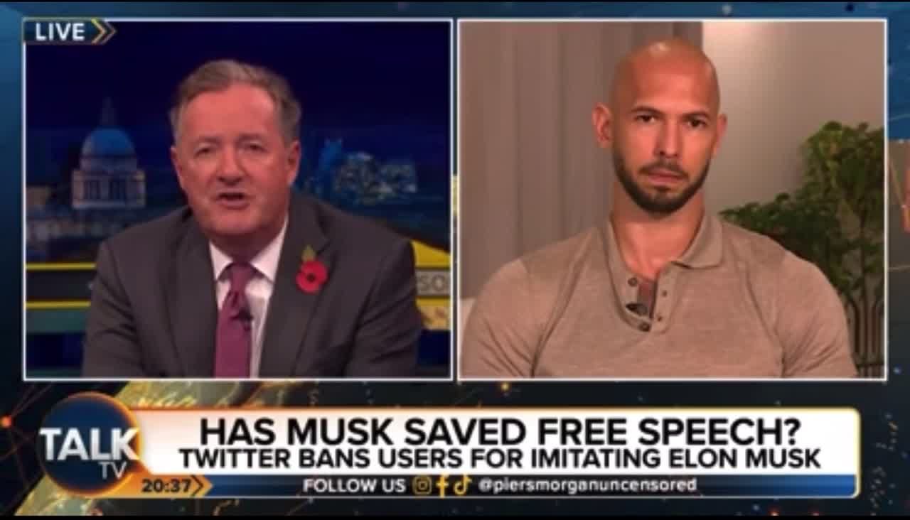 How Andrew Tate RETURNS To Debate Piers Morgan on Elon Musk And Free Speech