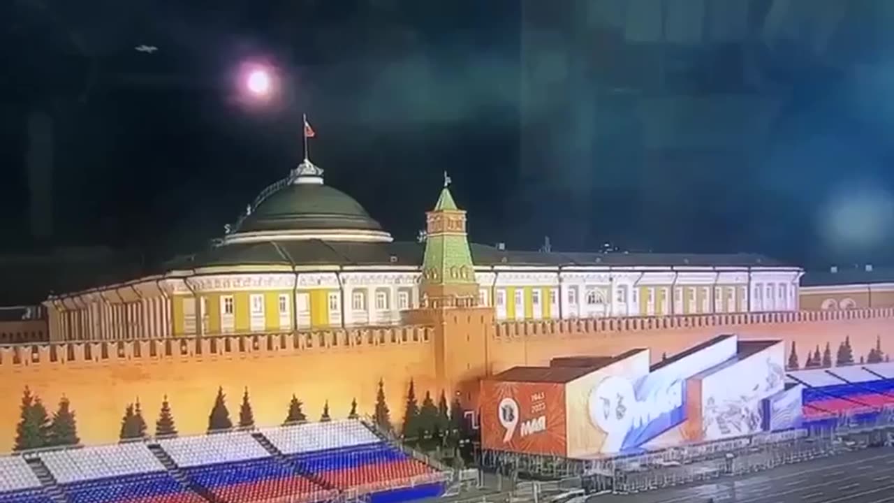 The moment of the drone strike on the kremlin