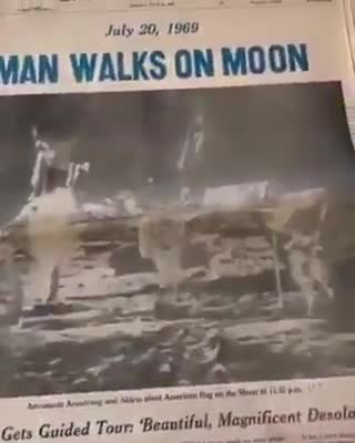 Man Walks on Moon ( The Boston Globe 20th July 1969)