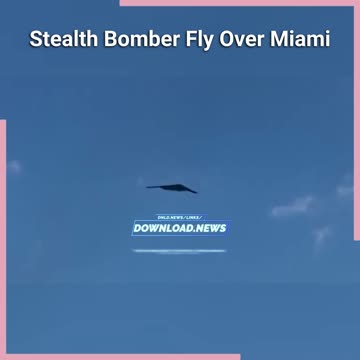 B-2 Spirit Stealth Bomber Flying Over Miami
