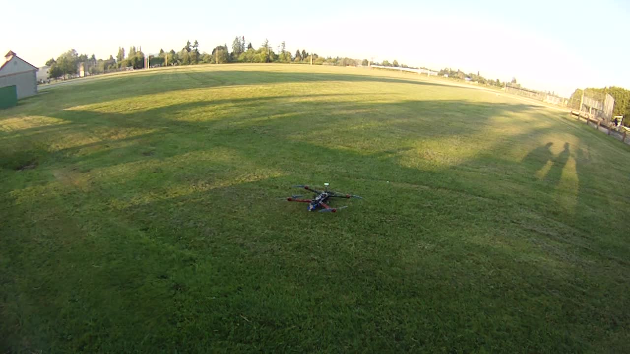 Quadcopter Drone Flying at Milner park In Langley, B.C.