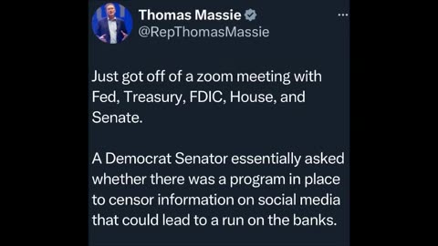 Thomas Massie - Demoncrats want more censoring