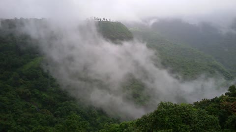 Low Clouds Over Mountains