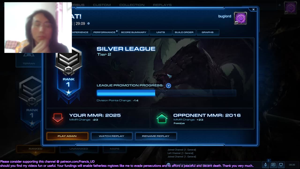 starcraft2 got mauled by a crazy protoss with mass tempests and 2000+ mmr