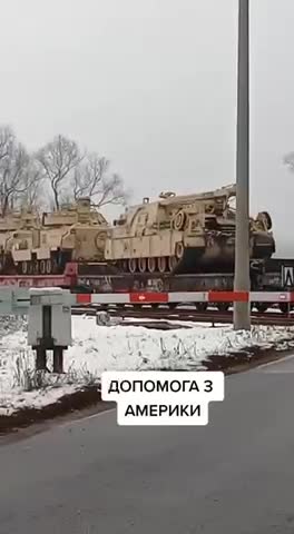 US tanks are being transported to Poland.