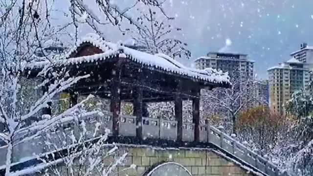 A sudden snowfall reminds people tha