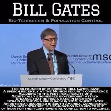 Bill Gates Lectures on Population Control