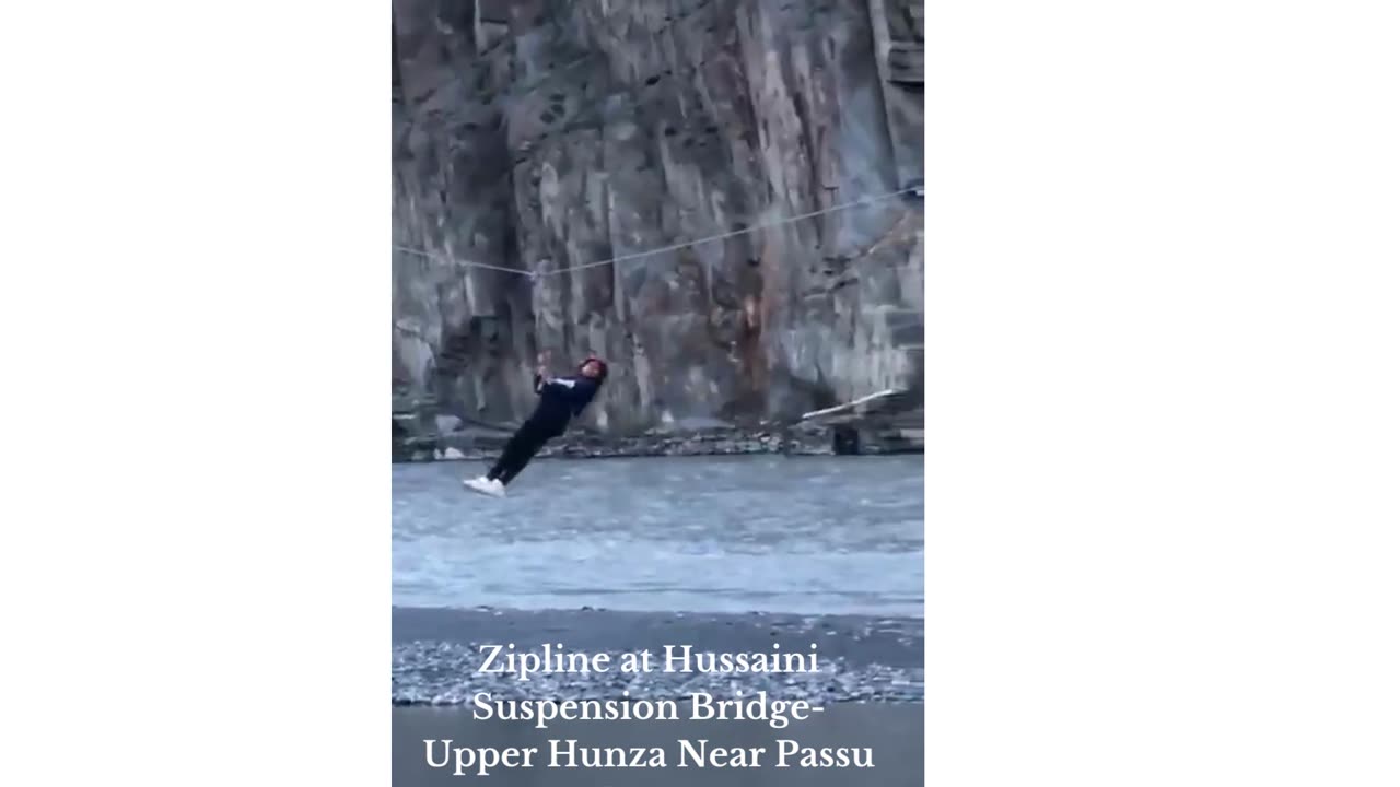 Adventure of Ziplining at Hussaini Bridge-Near Passu Cones-Pakistan