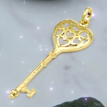 Unlock Love and Spirituality with the Heart Enchantment Key Pendant