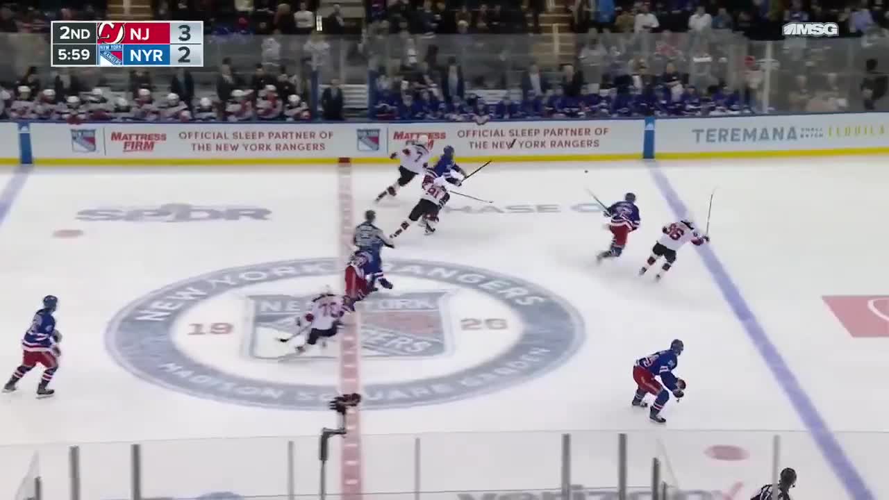 That's how the Rangers players celebrated an incredible comeback against New Jersey.