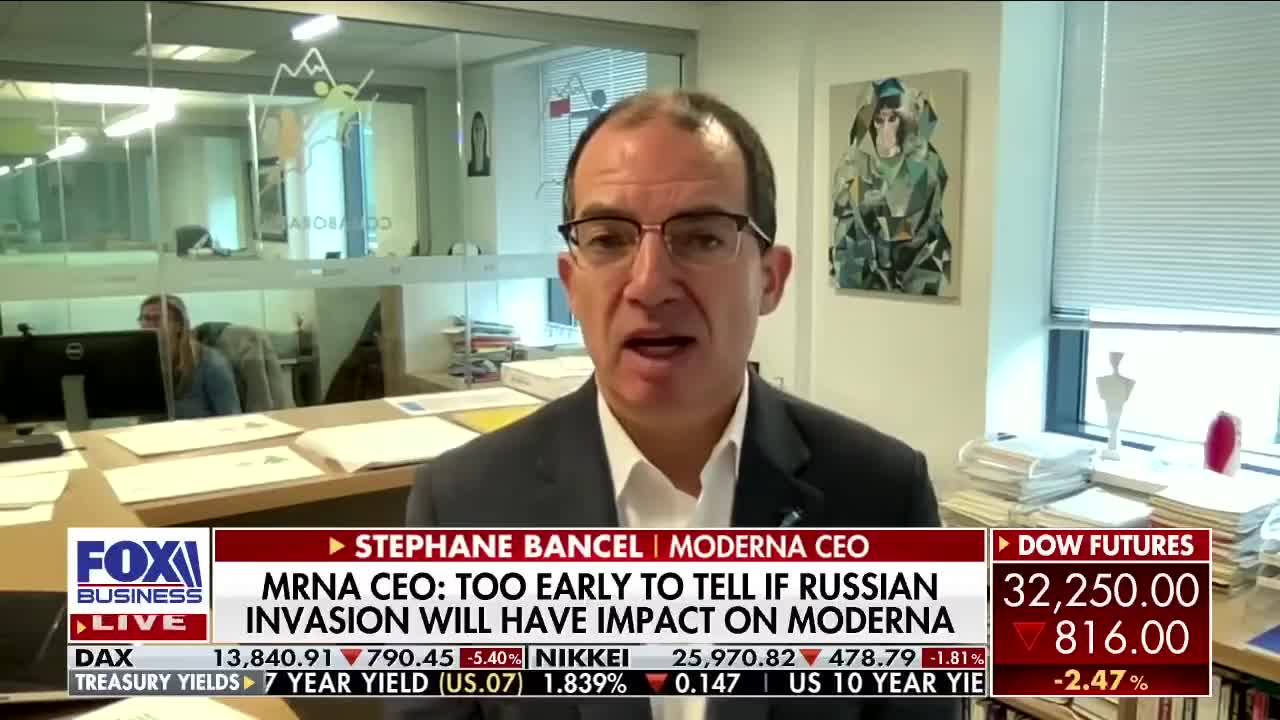 Moderna President get's called out on Fox Business for having the same genetic sequence