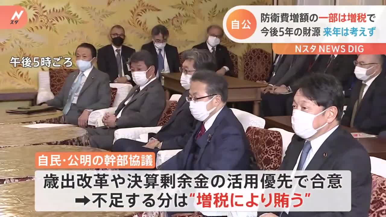 【速報】防衛費増額の財源 一部は増税で 与党幹部が合意｜TBS NEWS DIG