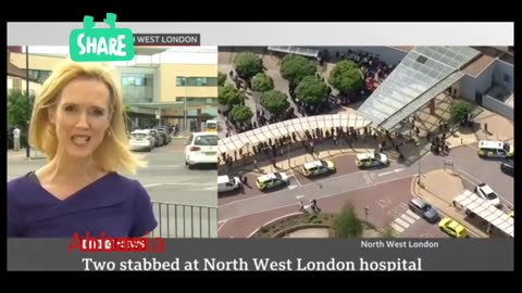 Man Arrested at London hospital after two people stabbed