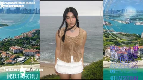 nice princess tgirl in beach