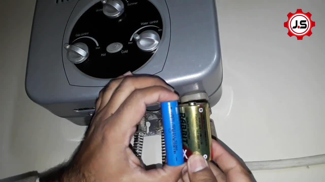 Fix Instant geyser ignition problem with rechargeable battery cell