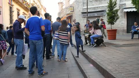 Mexico Guanajuato Students In Blue Jeans