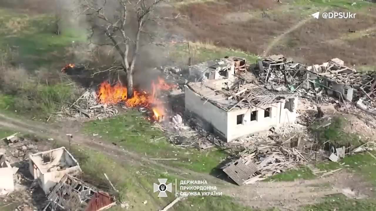Russian Ammunition Dump Set Alight Near Kupyansk