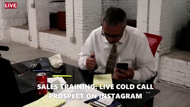 SALES TRAINING: Part #3 LIVE COLD CALL ON SOCIAL MEDIA!