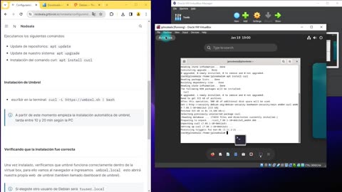Nodo bitcoin lightning Network en Virtual Box Debian Umbrel