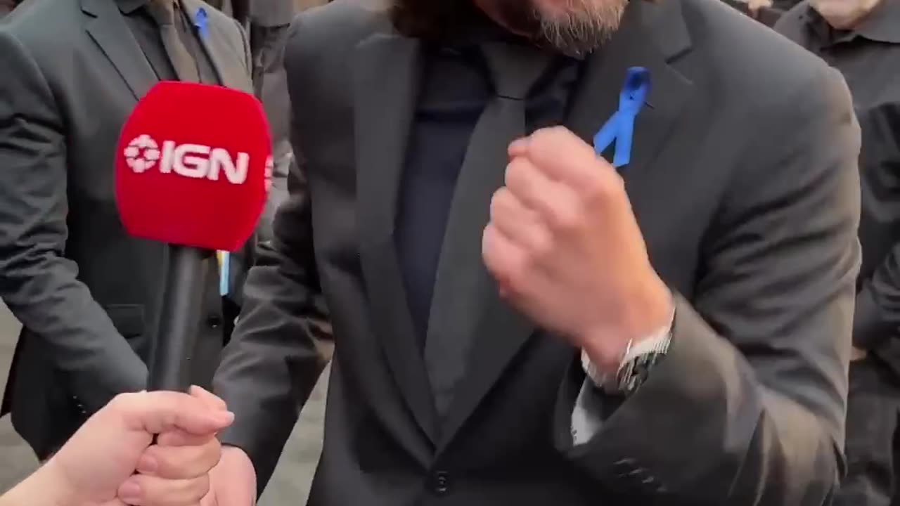 KeanuReeves angry Mood at John Wick 4 trailer