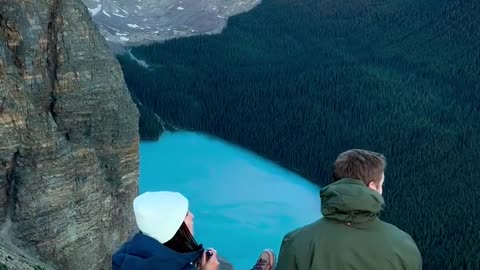 Breakfast with a view in Canadian Rockies