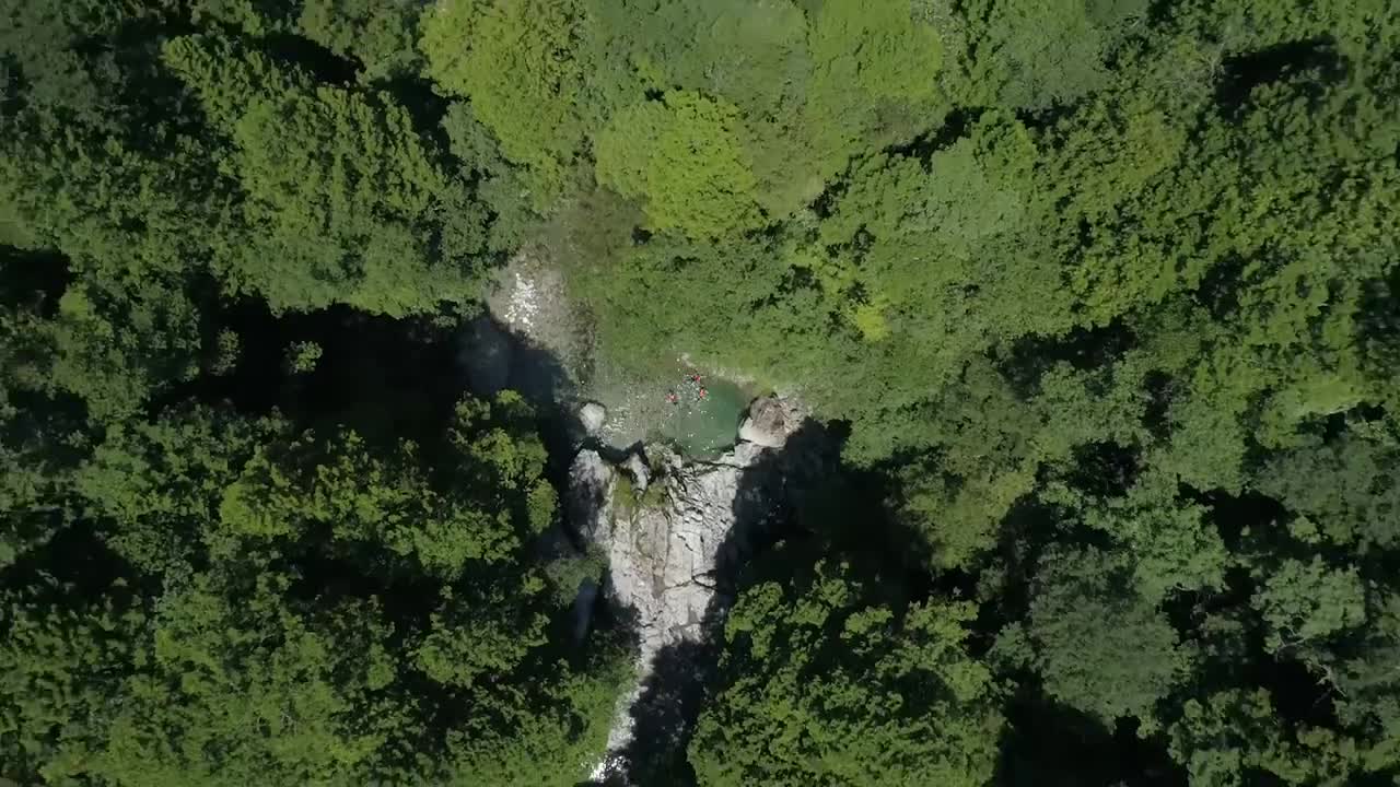 紅葉 の鳴子峡 ドローン 空撮 Autumn leaves in Narukokyo Japan