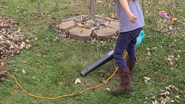 She's old enough to rake