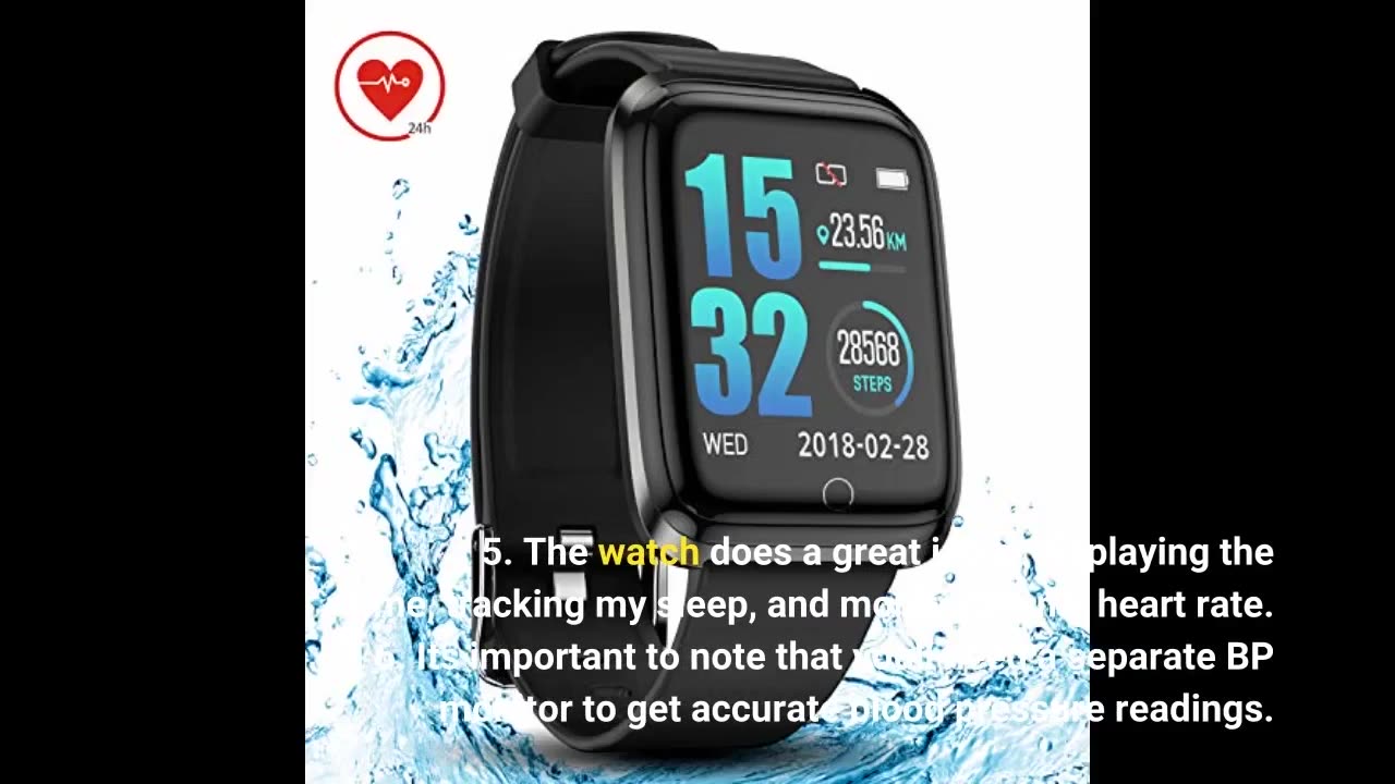 Customer Reviews: DoSmarter Fitness Tracker, Lightweight Smartwatch with Heart Rate Blood Oxyge...