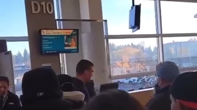 Seattle airport. An absolute degenerate MORON has a hard on for Hitler.