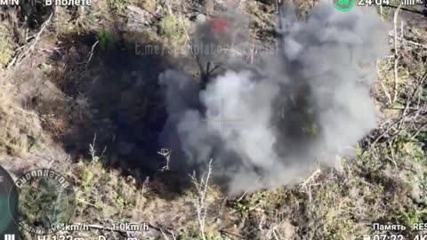 Russian FPV drones striking Ukrainians soldiers and positions