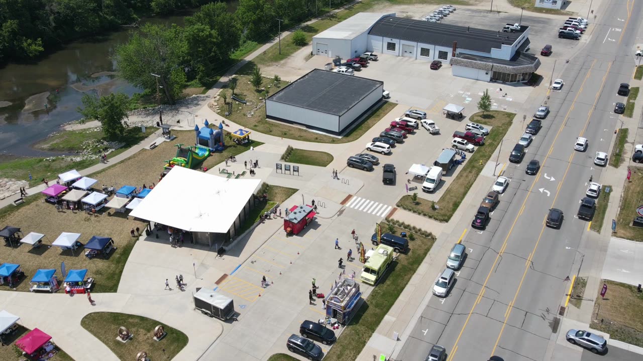 River Days - Manchester, Iowa 6/3/23 #iowa #viral #trending #fypシ #fyp #drone #hyperlapse #timelapse #riverdays