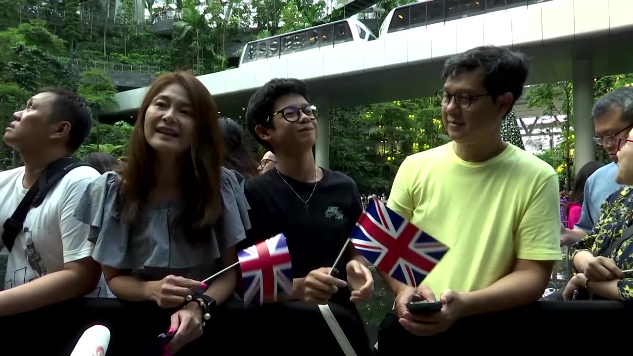 Britain's Prince William tours Singapore's airport