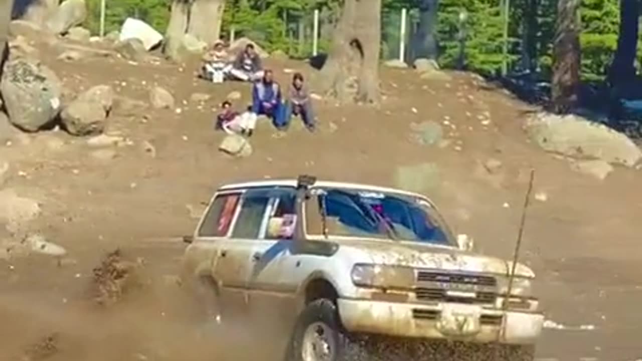 Jeep competition in foothill of Hindukush mountains