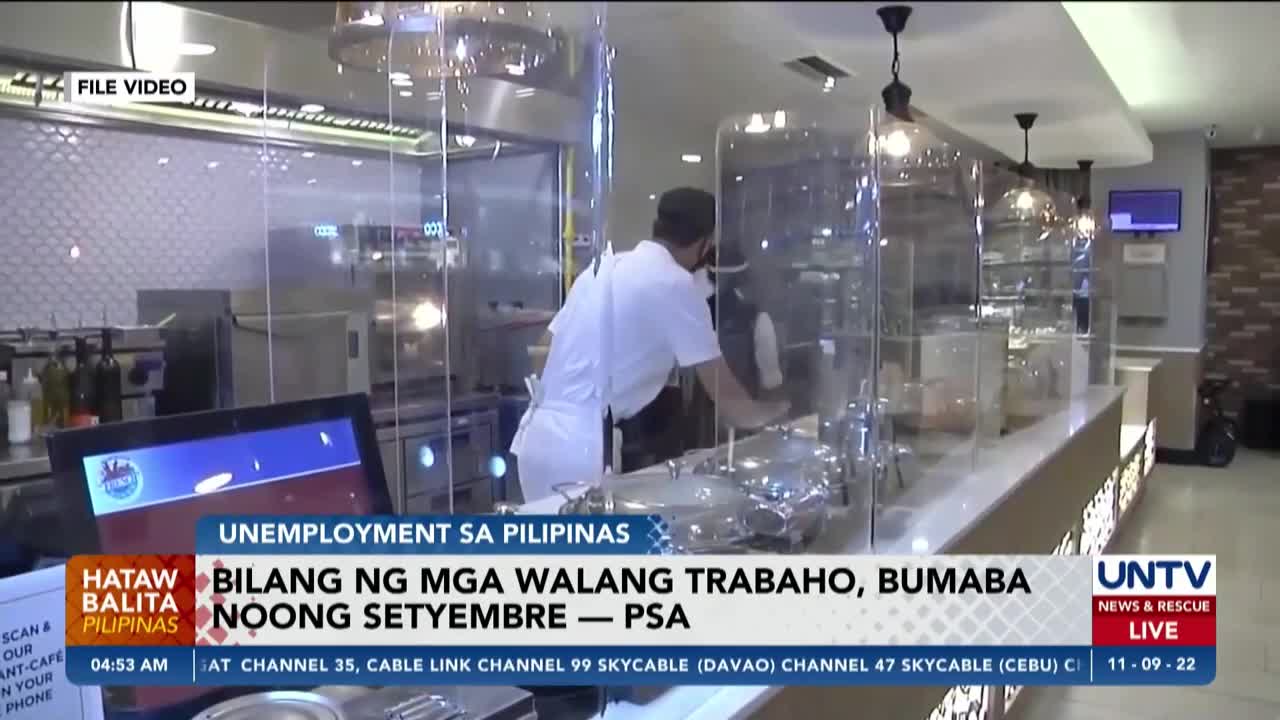 Bilang ng mga walang trabaho, bumaba noong Setyembre — PSA