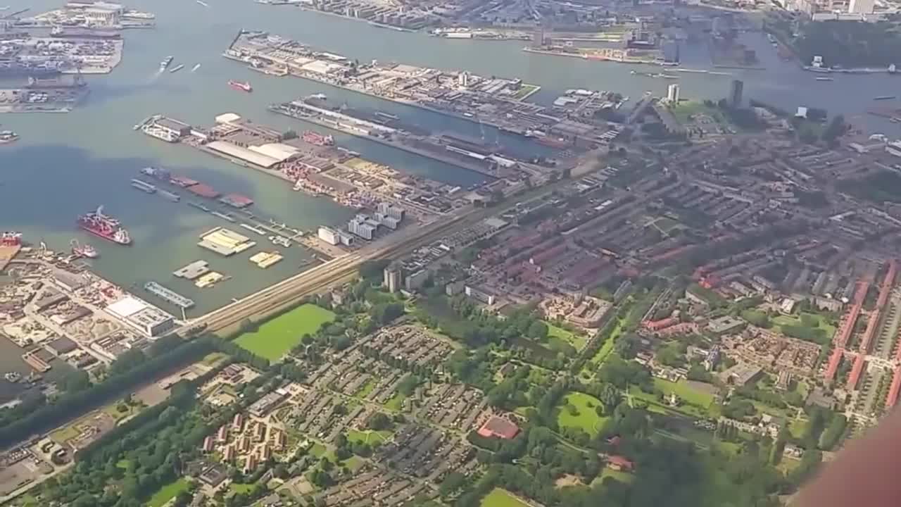 Landing Transavia 737 op Rotterdam Waanzinnige aanvliegroute