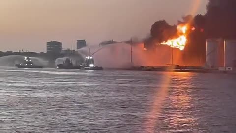 Incendio en la vía 40 de Barranquilla