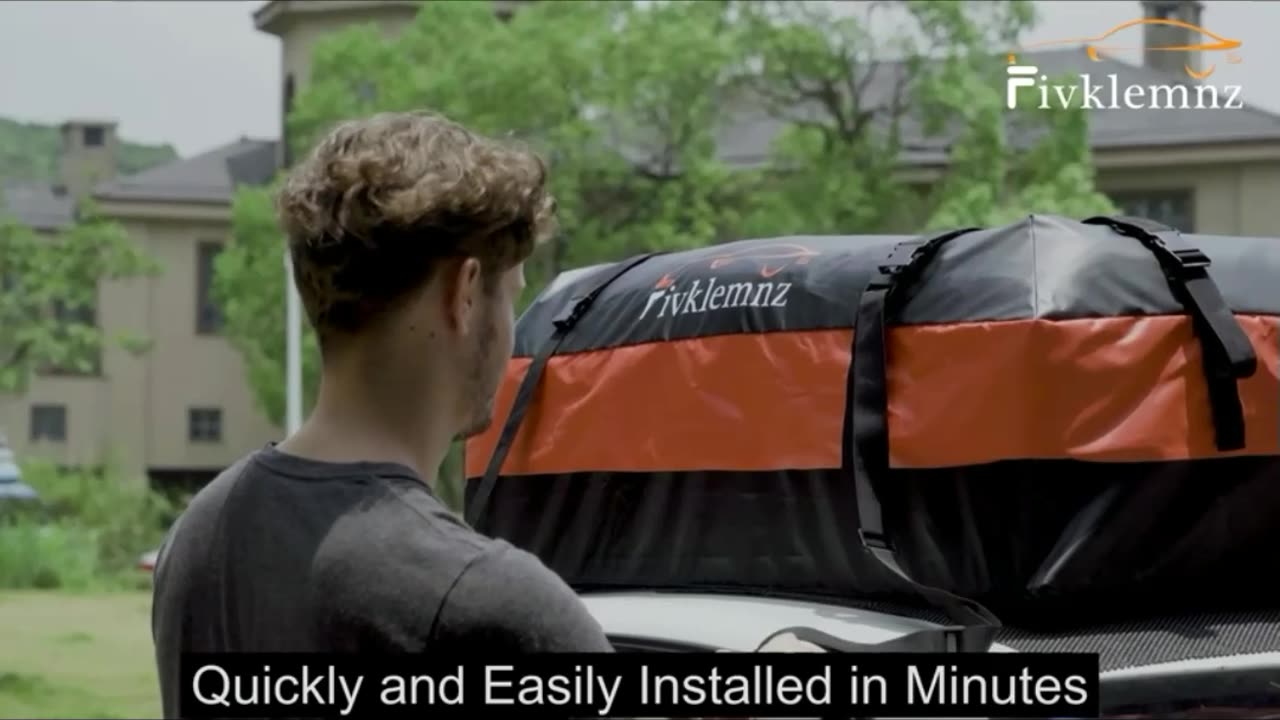 FIVKLEMNZ Car Rooftop Cargo Carrier Roof Bag Waterproof