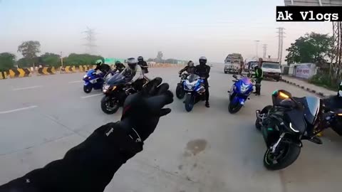 Morning Ride With like this Bmw S1000 Rr Ride pe Nakal padein Friends ke saath 🔥☺️😍🏁 #kawasaki
