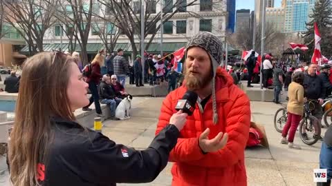 Federal employee tells us why he's still at the Calgary freedom rally