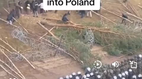 Illegal aliens trespassers trying to enter Poland